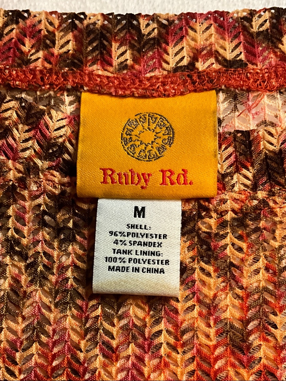 Ruby Rd. Rust Multi-Pattern Knit Tunic - Picture 2 of 5